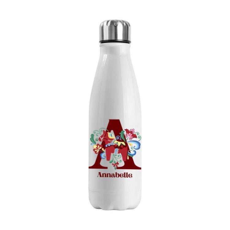 Rotes Dalapferd – personalisierte Thermosflasche