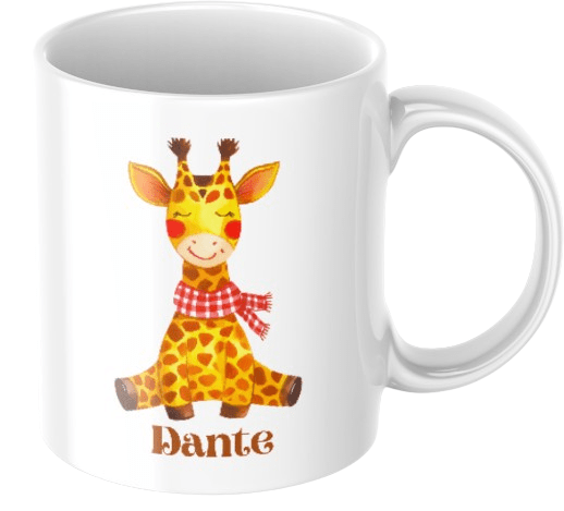 Personalisierte Kindertasse – Süße Giraffe – Tasse mit Namen für Kinder