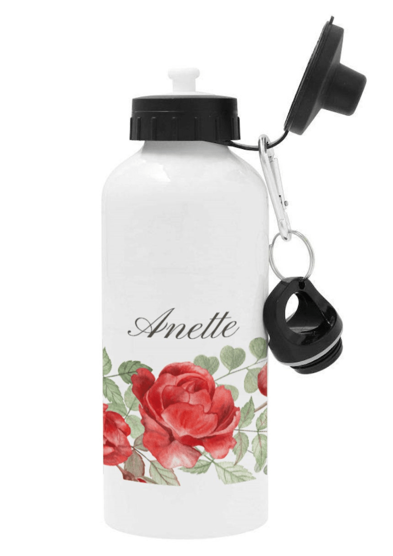 Personalisierte Trinkflasche mit Namen – Rosengarten
