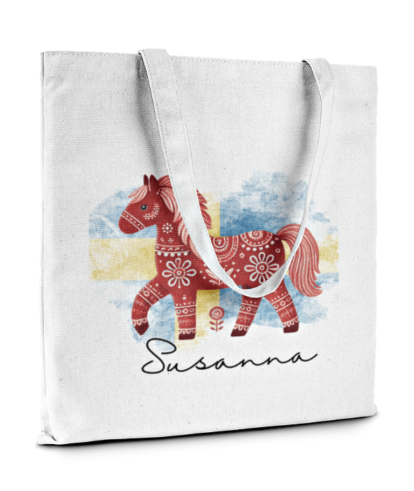 Stofftasche – Schweden-Dalapferd