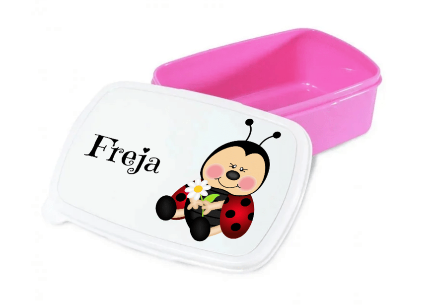 Personalisierte Brotdose für Kinder – Lunchbox – Marienkäfer