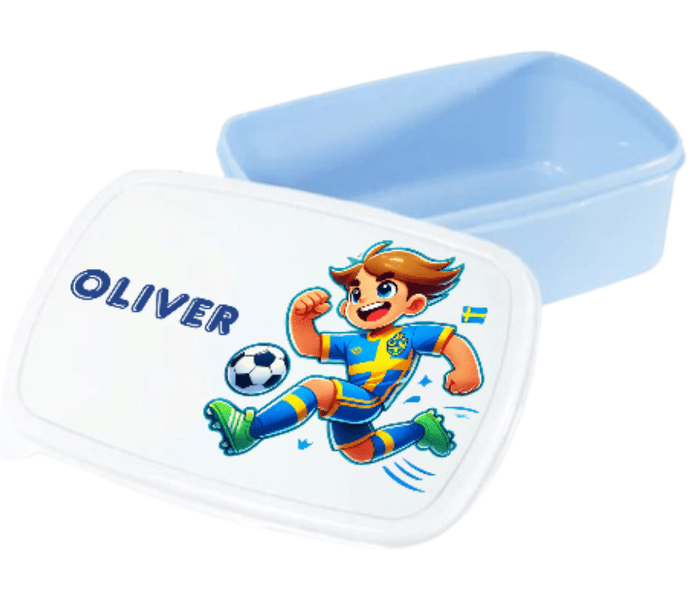 Personalisierte Brotdose für Kinder – Lunchbox – Fußballspieler