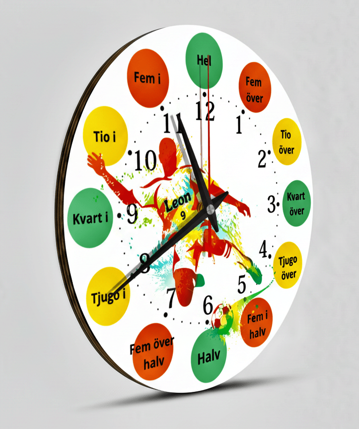 Lernuhr für Kinder – Fußball