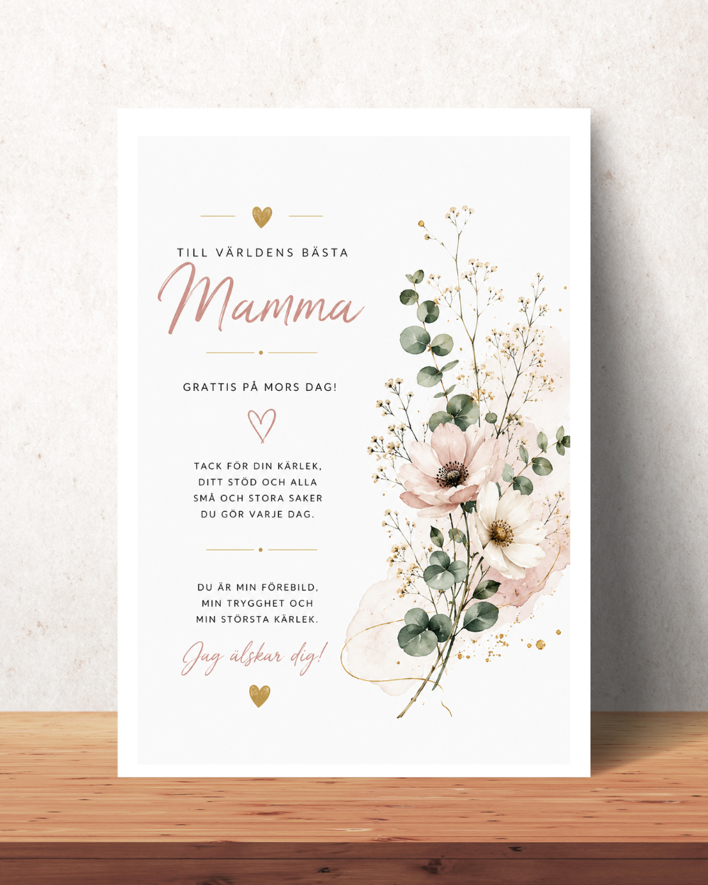 Personalisiertes Muttertagsposter – Frühlingsblumen – A4 und A3