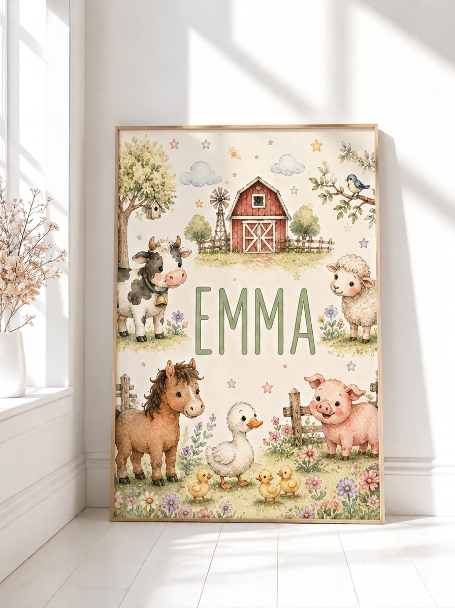 Barnposter och barntavla – väggdekor till barnrummet