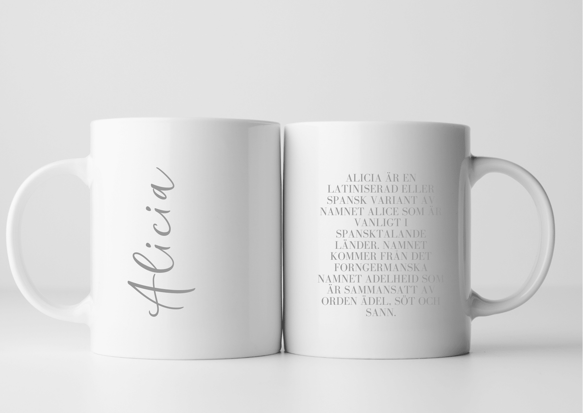Personalisierte Namenstasse im Handschrift-Stil – Was bedeutet dein Name
