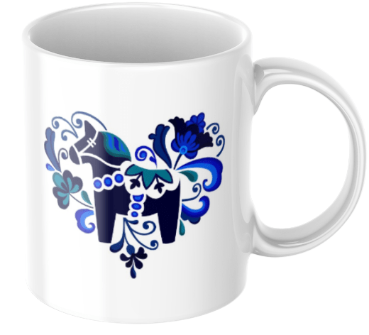 Personalisierte Tasse – Dalapferd – Kaffeetasse mit Namen