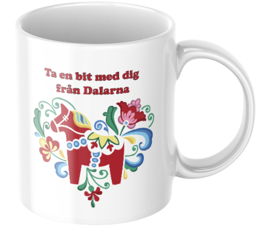 Personlig mugg – Dalahäst – mugg med namn