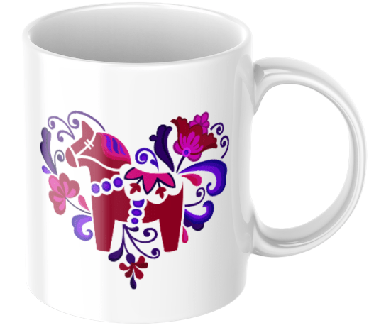 Personalisierte Dalapferd-Tasse – Tasse mit Namen