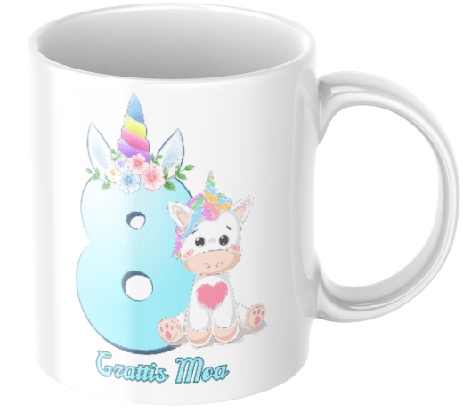 Personalisierte Kindertasse – Einhorn – Geburtstagstasse für die Party