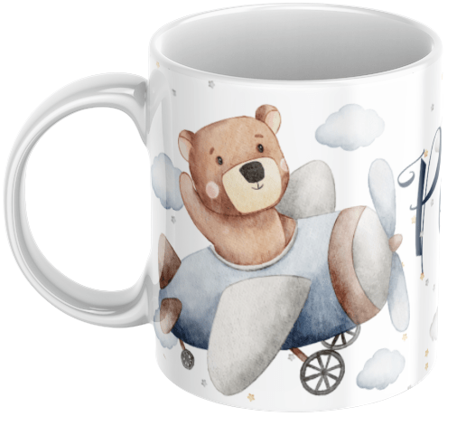 Personalisierte Kindertasse – Teddybär – Tasse mit Namen für Kinder