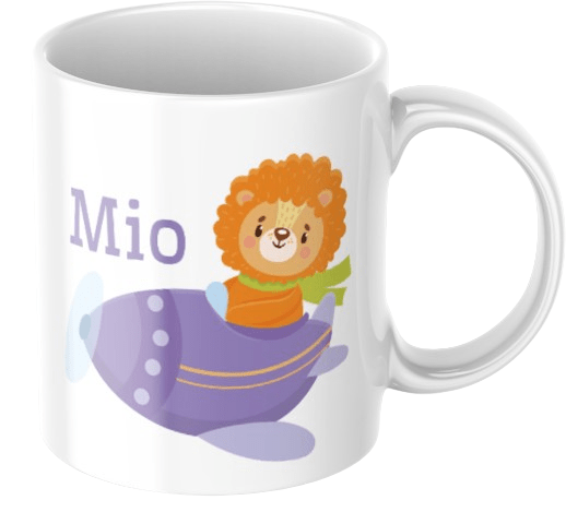 Personalisierte Kindertasse – Löwe – Kindertasse mit Namen