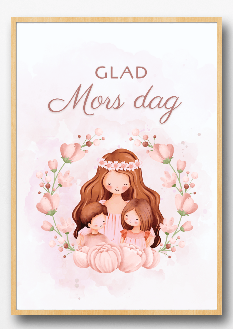Personalisierbares Poster zum Muttertag auf hochwertigem Papier