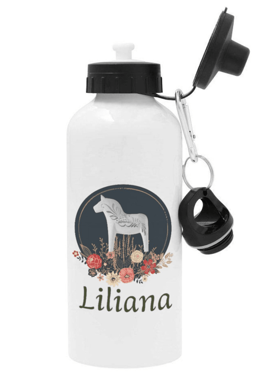 Personalisierte Trinkflasche mit Namen – Dalapferd