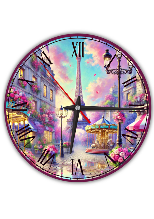 Lautlose große Wanduhr für Zuhause – Paris