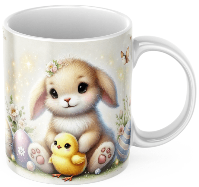 Personlig påskmugg – Glad påsk – kaffekopp med namn