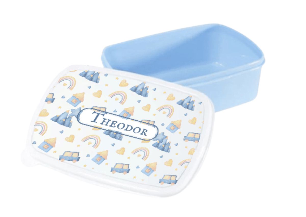 Personalisierte Brotdose für Kinder – Lunchbox – Autos