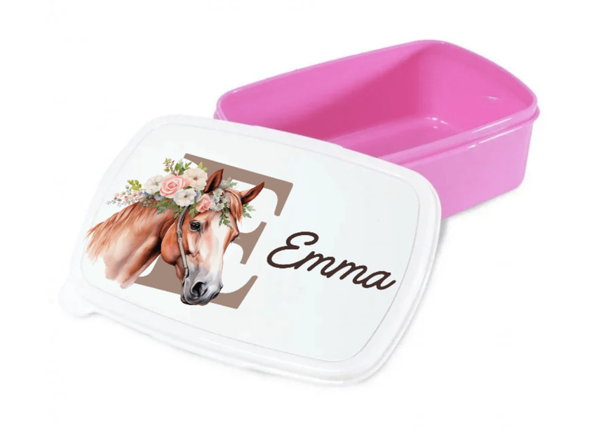Personalisierte Brotdose für Kinder – Lunchbox – Pferd