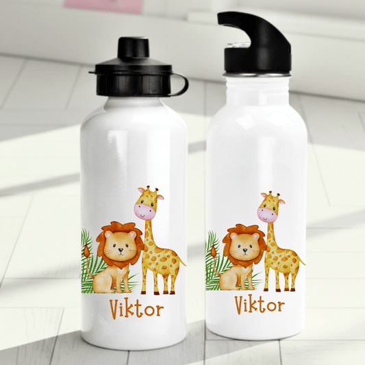 Personlig vattenflaska för barn – Safari (design 2) – med namn