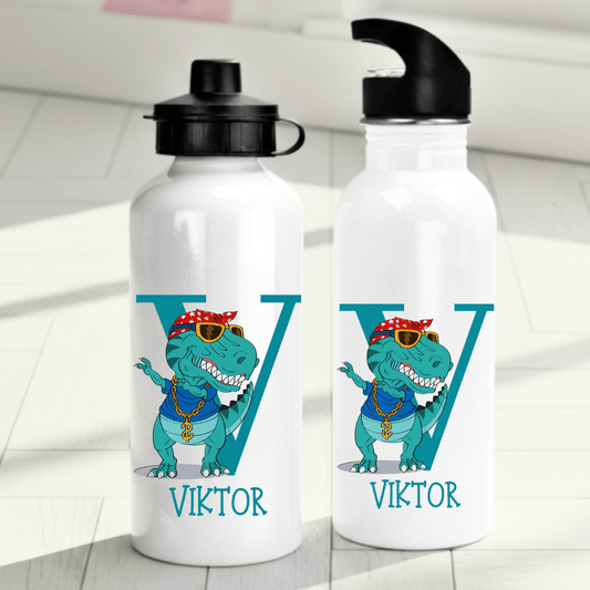 Personlig vattenflaska för barn – T-rex (design 1) – med namn