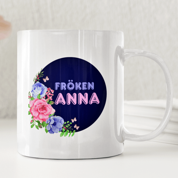 Personalisierte Lehrerinnentasse – Blumen – Geschenk für die Lehrerin