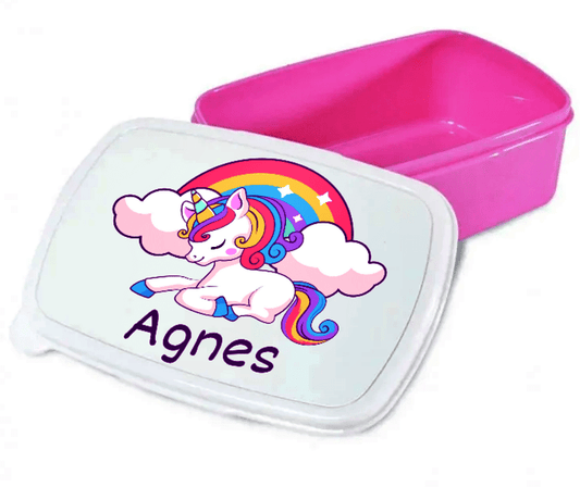 Personalisierte Brotdose für Kinder – Lunchbox – Einhorn
