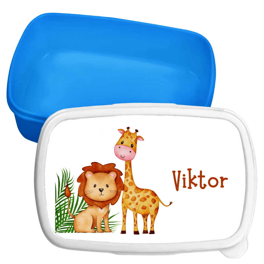 Personalisierte Brotdose für Kinder – Lunchbox – Dschungeltiere