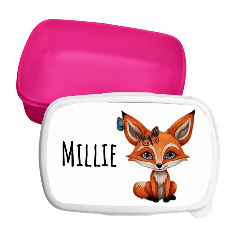 Personalisierte Brotdose für Kinder – Lunchbox – Süßer Fuchs