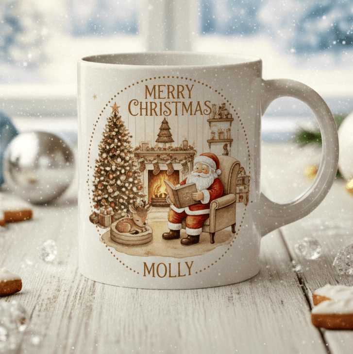 Personlig julmugg – Tomte – mugg med namn