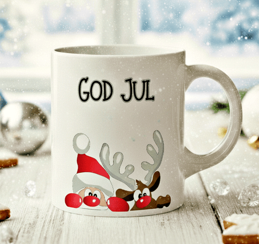 Personlig julmugg – Julvänner – mugg med namn
