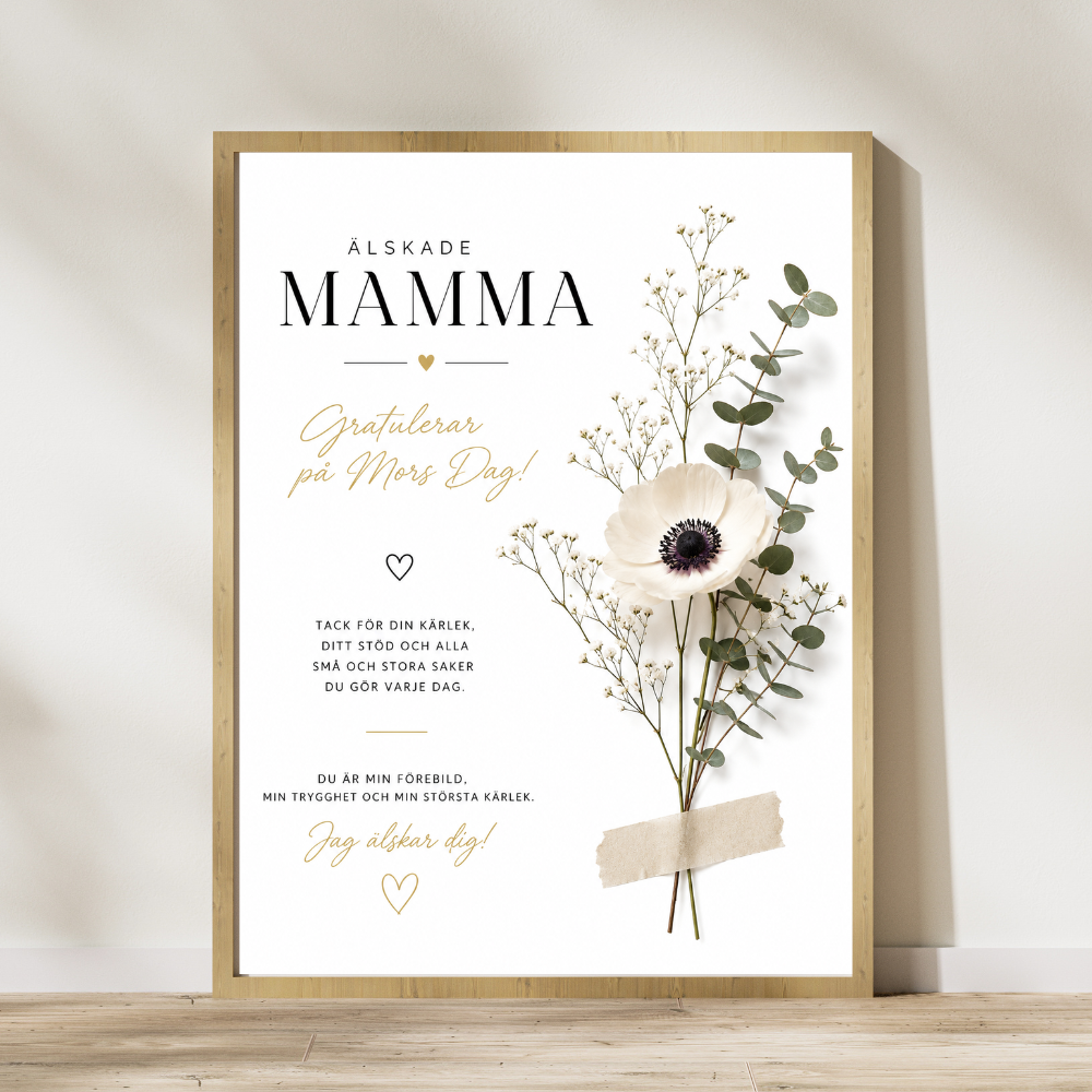Personalisiertes Muttertagsposter – Eukalyptus