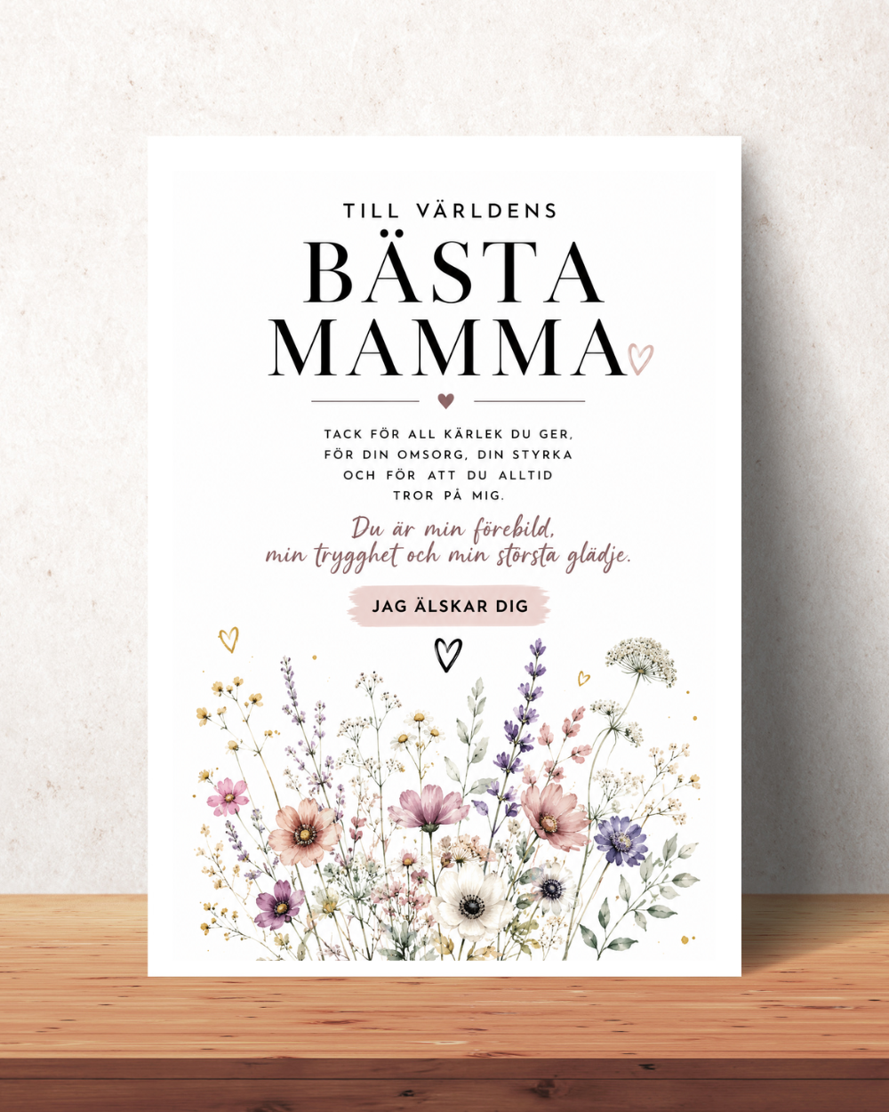 Personalisiertes Muttertagsposter – Wiesenblumen