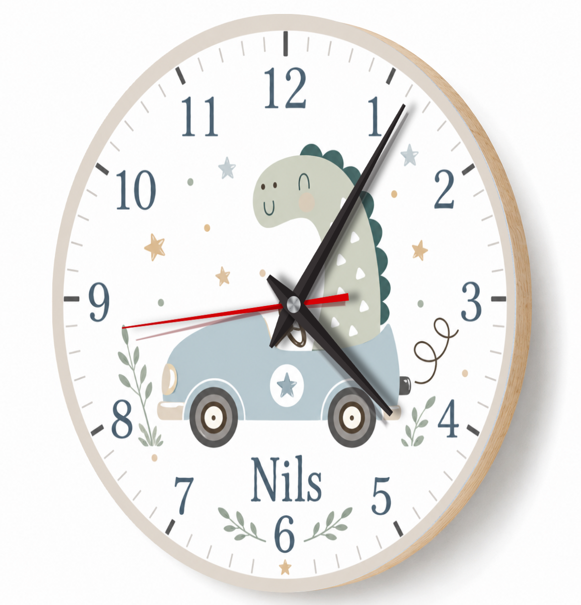Kinderwanduhr mit Dinosaurier – lautlos