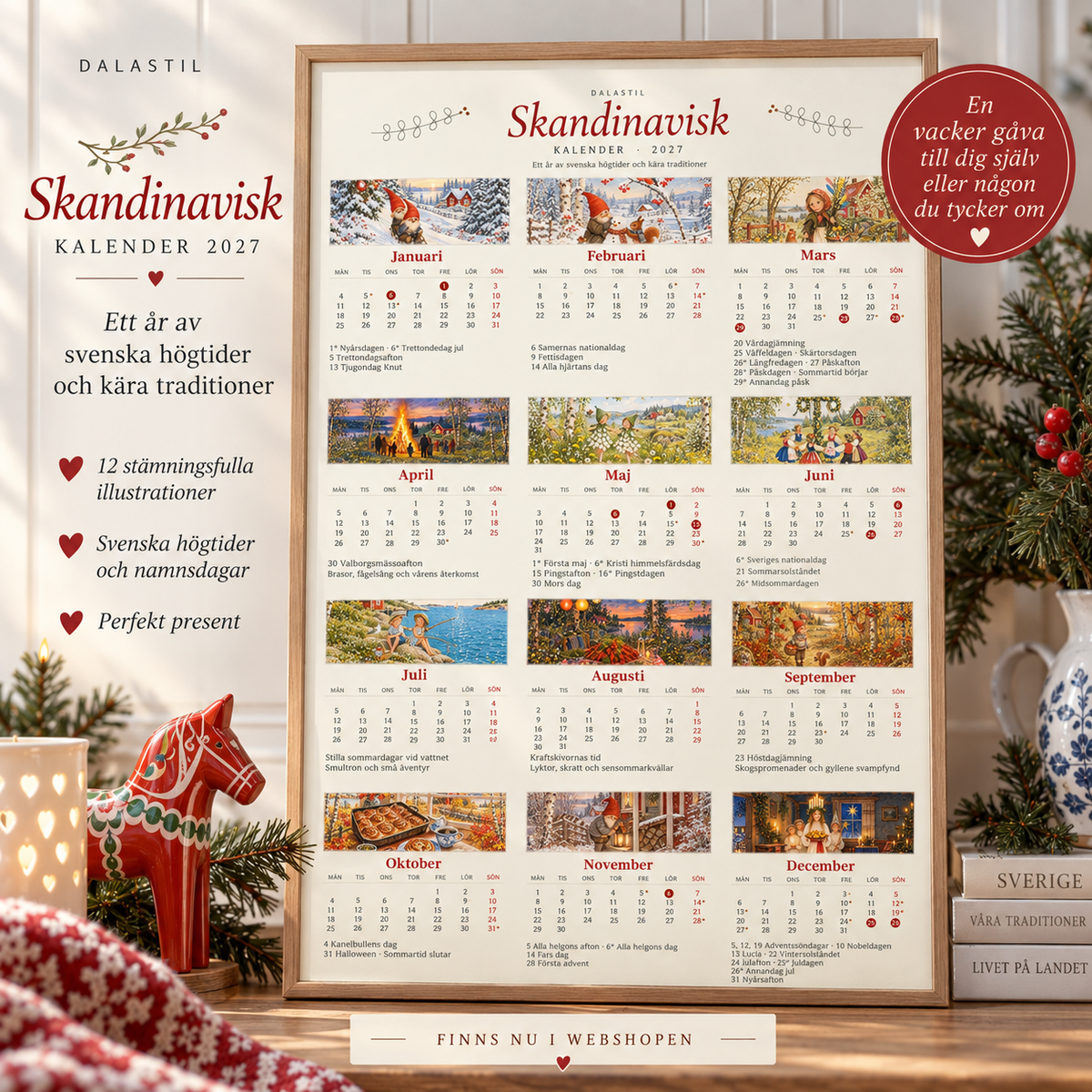 Årets traditioner Kalender 2027 – A3 väggkalender