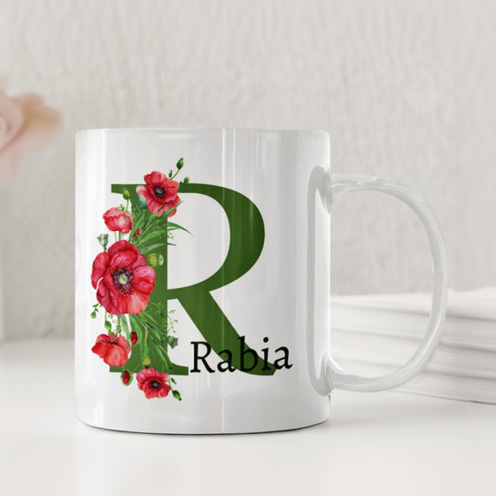 Personalisierte Tasse – Frühlingsblumen – Tasse mit Namen